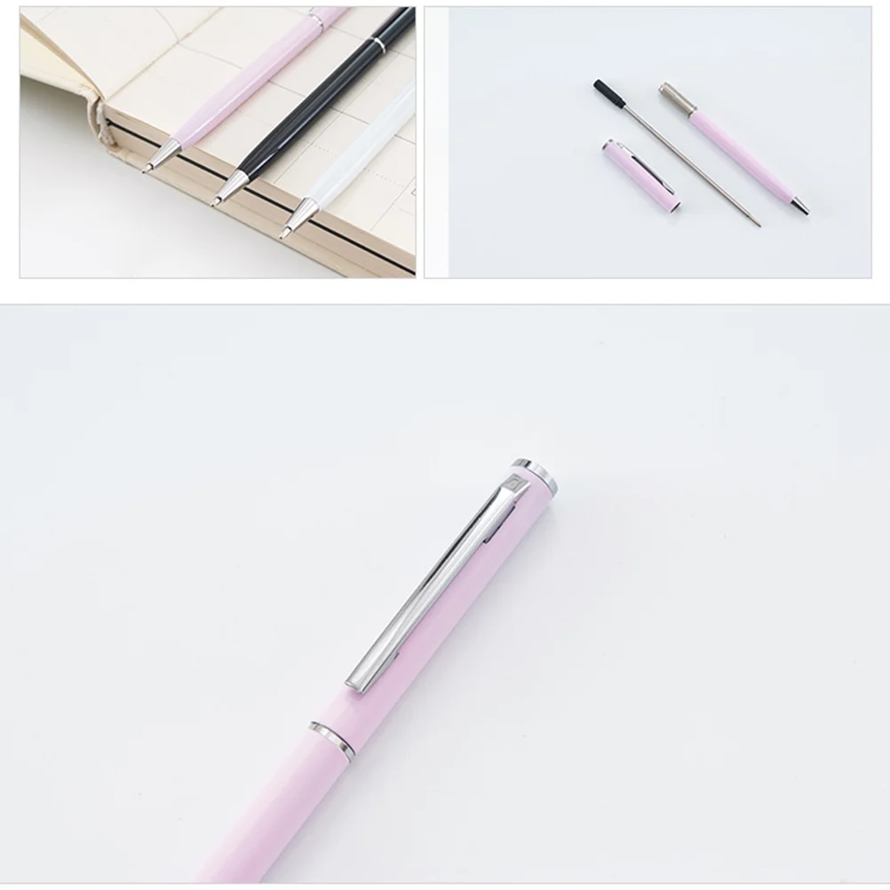 

3 Pcs Ballpoint Pens Fancy Creative Luxury Metal Business Beautiful Back to School
