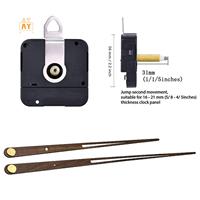 AY00-High Torque Clock Movement Mechanism Large Wall Quartz Clock Long Hands Walnut Wood DIY Repair Parts Replacement