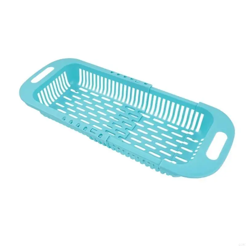 Telescopic Drain Basket Expandable Collapsible Dish Drying Rack Over Sink Organizers for Sink Items Storage & Drying Q5WC