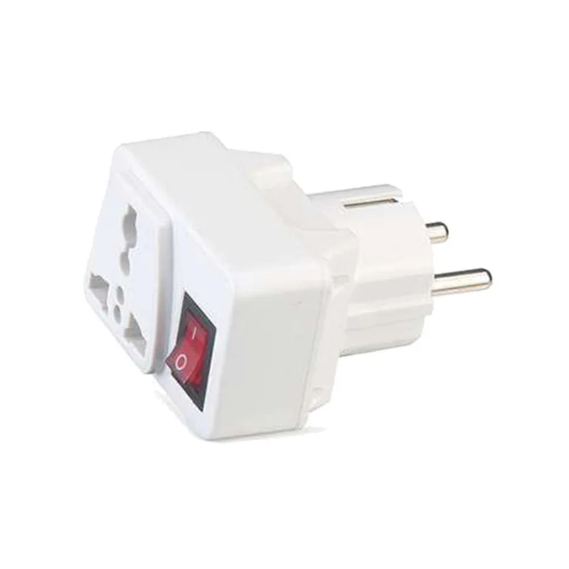 Portable general white wall socket Eu expansion socket 250 v 6 a 10 a 125 v power supply converter plug adapter with switc