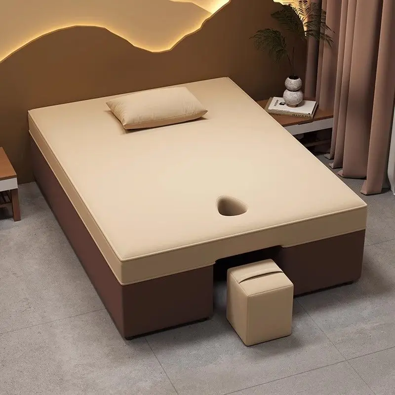Thai massage bed factory direct sales physiotherapy solid wood Chinese massage foot massage beauty SPA reinforced beauty bed