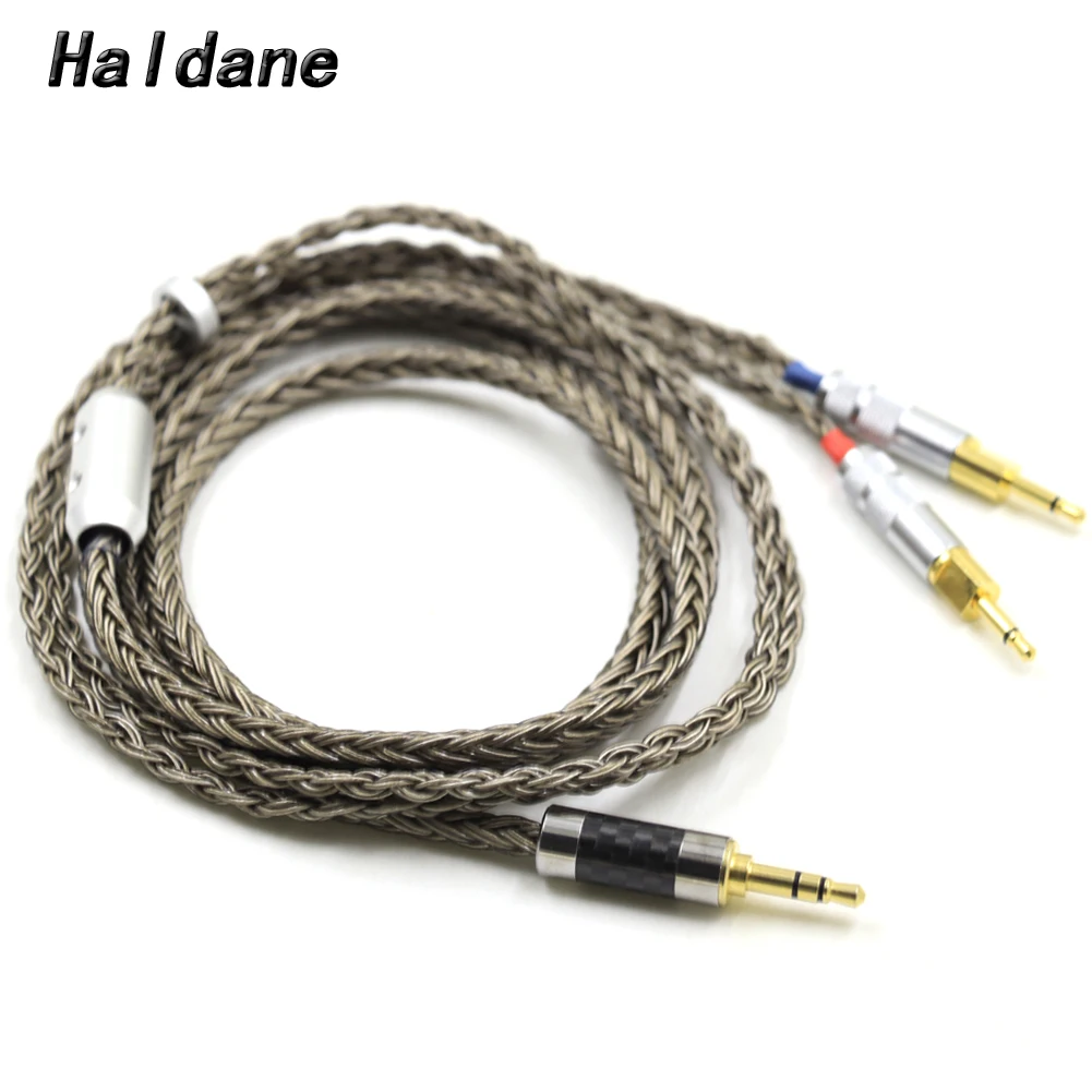 

Haldane Gun-Color 16core High-end Silver Plated Headphone Replace Upgrade Cable for Sennheiser HD700 Earphones