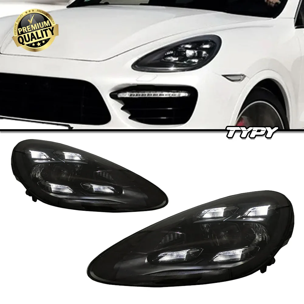 

TYPY для Porsche Cayenne 958 958.1 2011-2014 автомобильные аксессуары, обновление фар 2023, фара в сборе, светодиодные фары