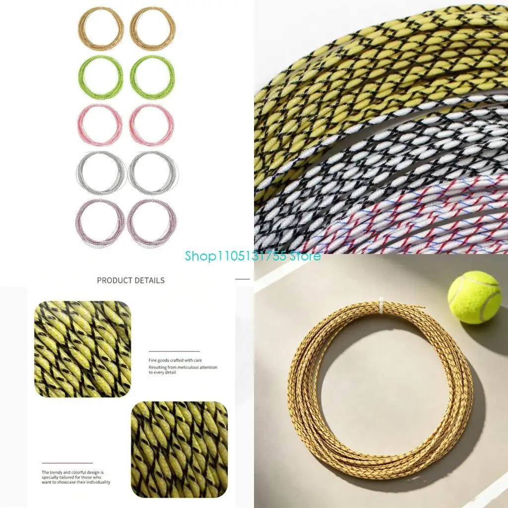 K0EF Nylon Multifilament Tennis String Set, 2 Composite Fiber Strings for Restringing