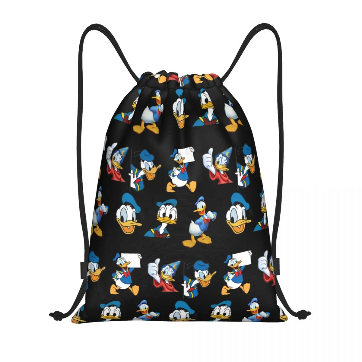 Custom Donald Duck Comics Drawstring Backpack Bags Women Men Lightweight Cartoon Gym Sports Sackpack Sacks for Shopping