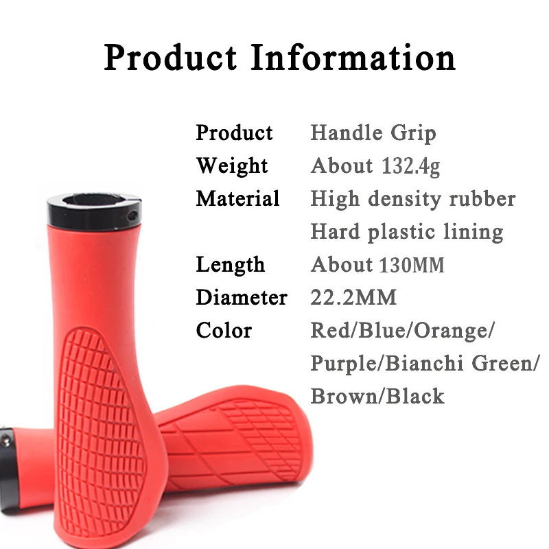 Bicycle Handle Comfortable Rubber MTB Bike Grip Ultralight Shock-absorbing Cycling Grips Waterproof Handles Bike Part