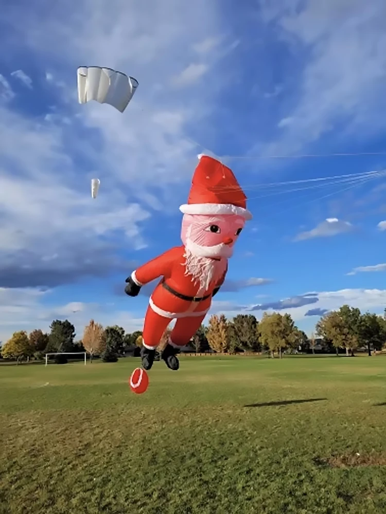 9KM 5m Kerstman Vlieger Lijn Wasserij Vlieger Hanger Zachte Opblaasbare Show Kite voor Kite Festival 30D Ripstop nylon met Zak