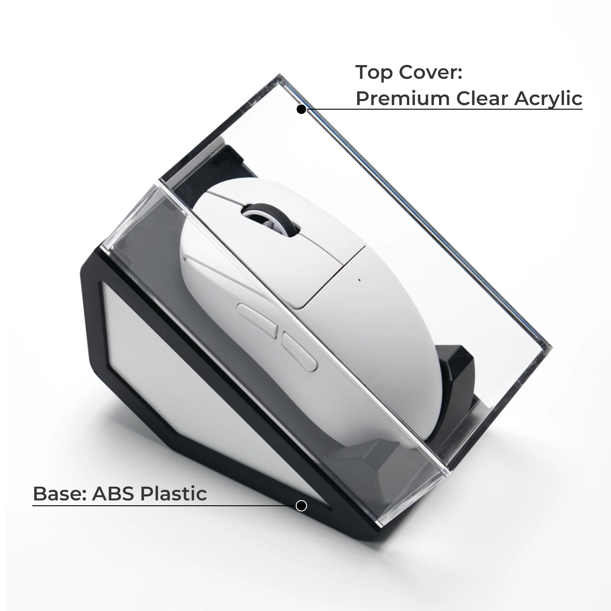 XVX Mouse Storage Display Stand with Clear Acrylic Cover