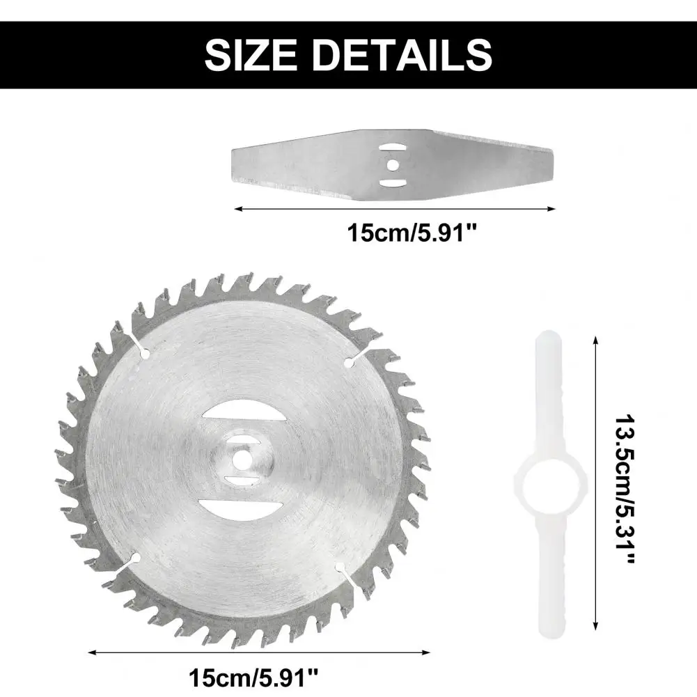 8 pçs 150mm lâmina de aparador de grama cabeça de roçadora lâminas de serra para lâminas de comedor de ervas daninhas afiadas cortador de grama peças acessórios