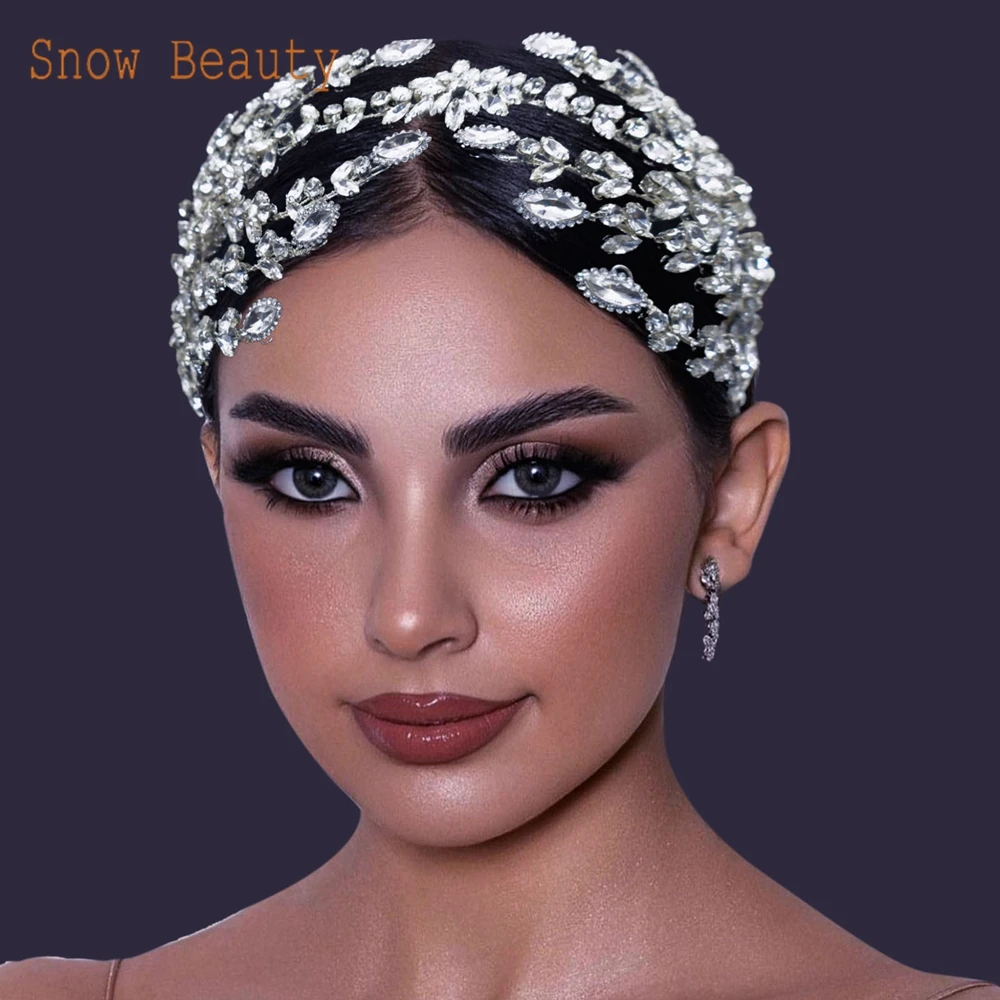 

DZ083 Bridal Headband Wedding Crowns Luxury Silver Gold Pageant Head Jewelry Queen Headpiece Hair Ornaments Woman Headdress