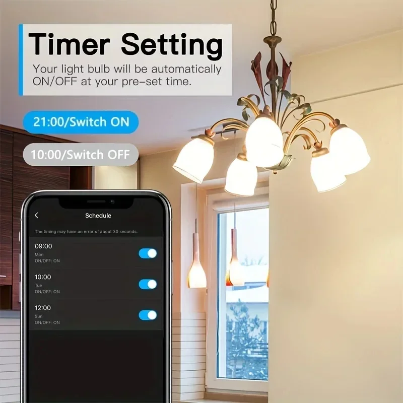 Tuya بلوتوث Led لمبة شمعة مصباح ذكي E14 5 واط RGB ضوء APP مجموعة التحكم عكس الضوء مجموعة التحكم الصوتي لديكور غرفة المنزل