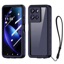 IP68 Waterproof Phone Case for Motorola G 5G 2025 G Stylus G Play Dustproof Shockproof Anti-fall 360 Full Coverage Clear Cover