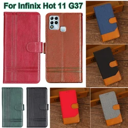 Original Leather Case For Infinix Hot 11 Helio G37 чехол Wallet Capas Flip Phone Cover For Infinix Hot 11 Helio G37 X689F Fundas