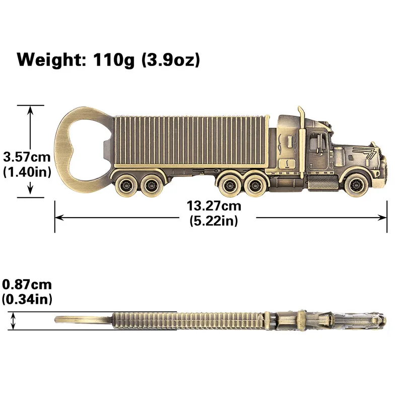 Unique Truck Shape Bottle Beer Opener Home Kitchen Bar Accessory Metal Corkscrew for Restaurant Club Party Wedding Gift Set