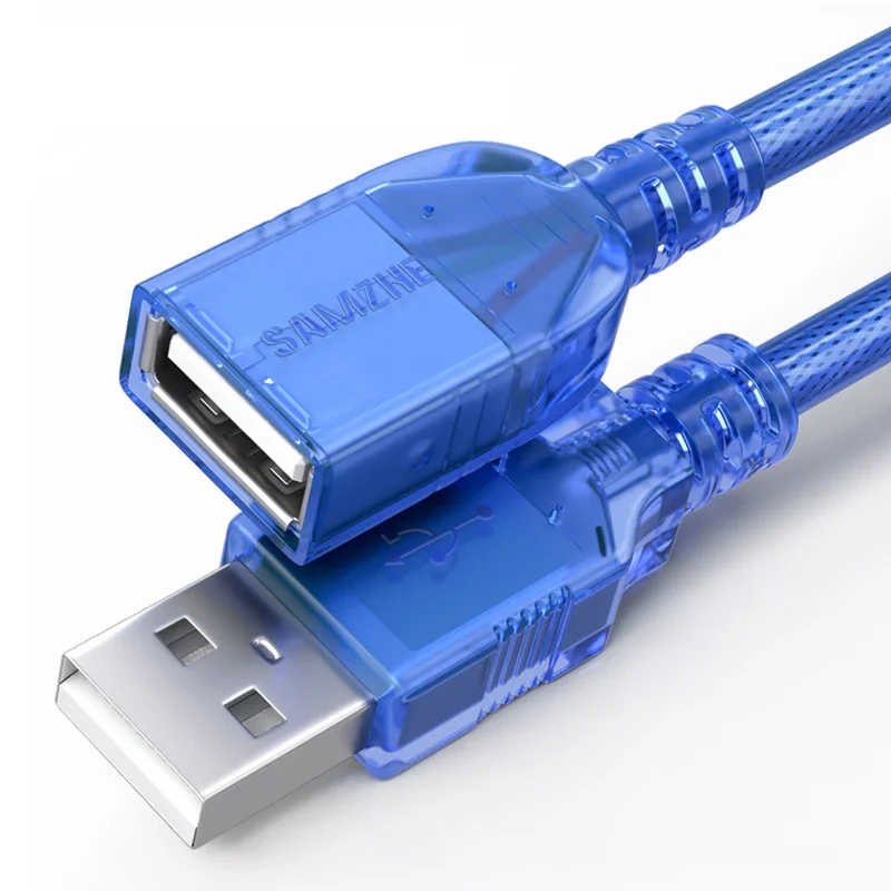 SAMZHE USB 2.0 Verlengkabel USB naar USB Kabel 2.0 Male naar Female Verlengkabel Datakabel voor PC TV PS4 Computer Laptop