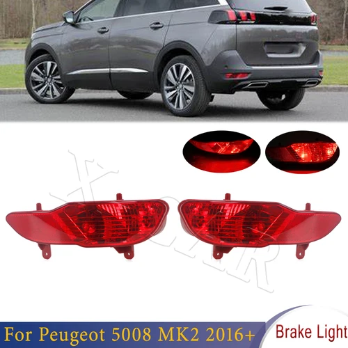 Imagen 1 del producto Conjunto de luz de freno, señal de parada de parachoques trasero, lámpara antiniebla para Peugeot 5008 MK2 2016+ YL 00561780   Para coche