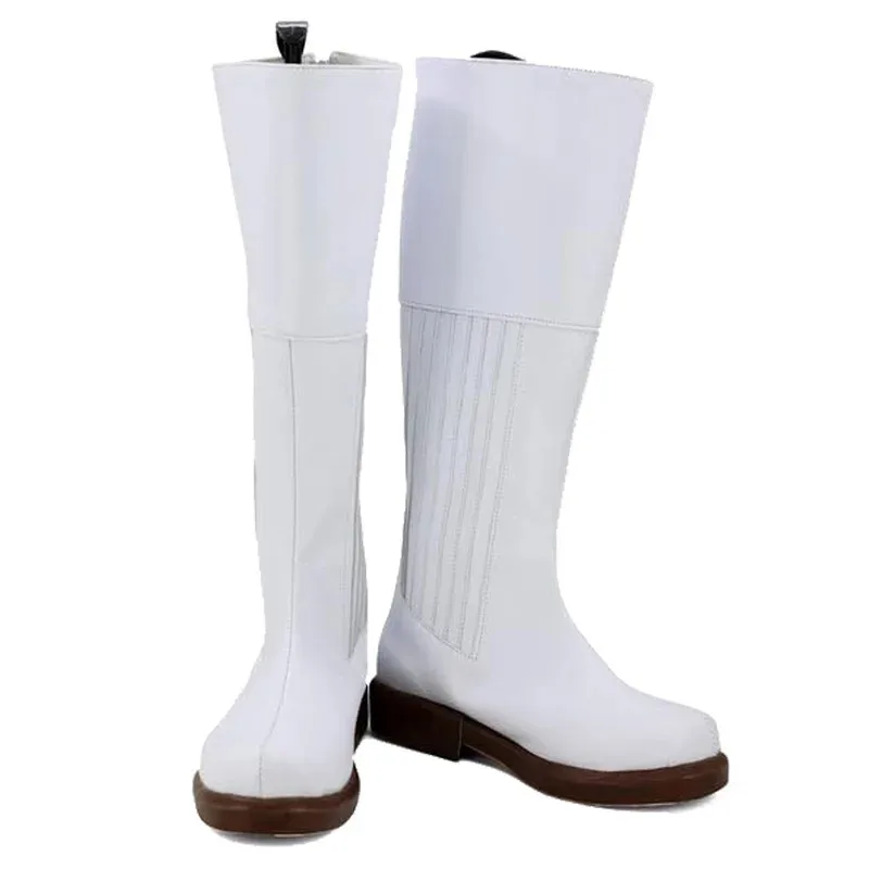 

2025 yiyiLeia White Cosplay Fantaisa Shoes Boots Movie Space Battle Disguise Costume Accessories Women Roleplay Halloween Footwe
