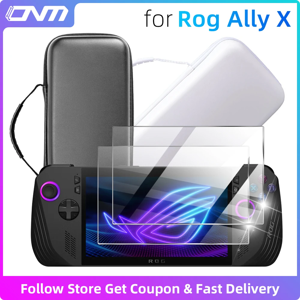 

Screen Protector + Storage Bag for Asus Rog Ally X Shockproof Protective Travel Case for Rog Ally X Console Bag Accessories