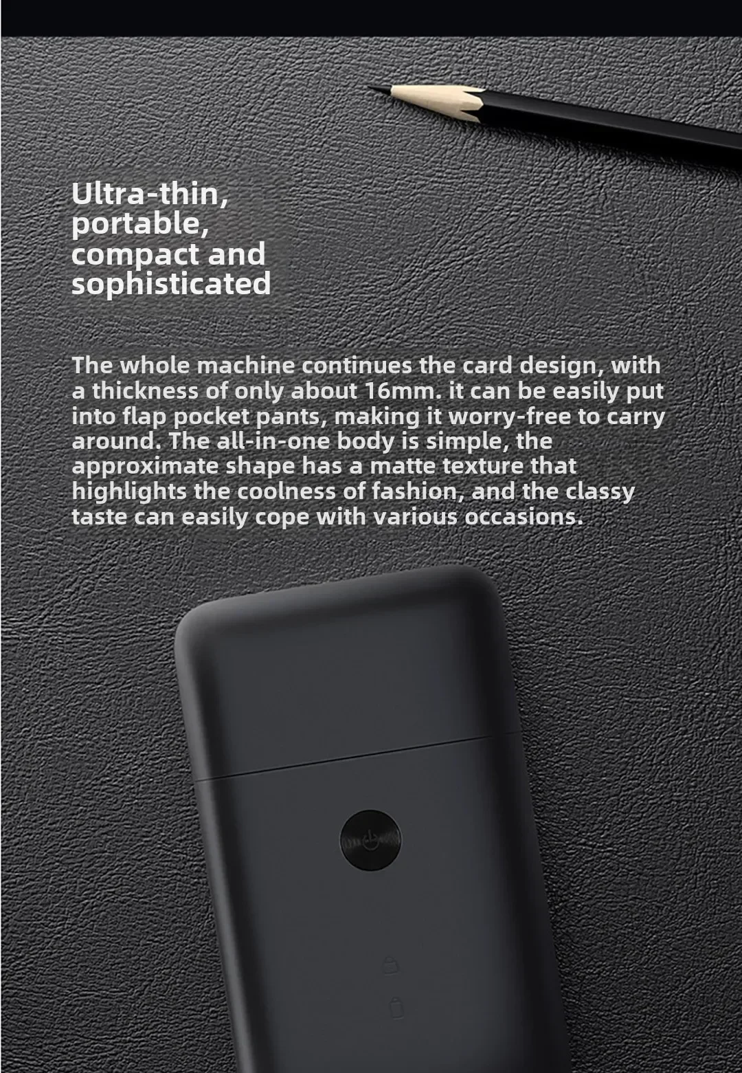 เครื่องโกนหนวดไฟฟ้า Mijia, หัวตัดคู่แบบลูกสูบ MSW201 บางเฉียบและพกพาได้, หัวตัดลดเสียงรบกวนแบบแม่เหล็ก