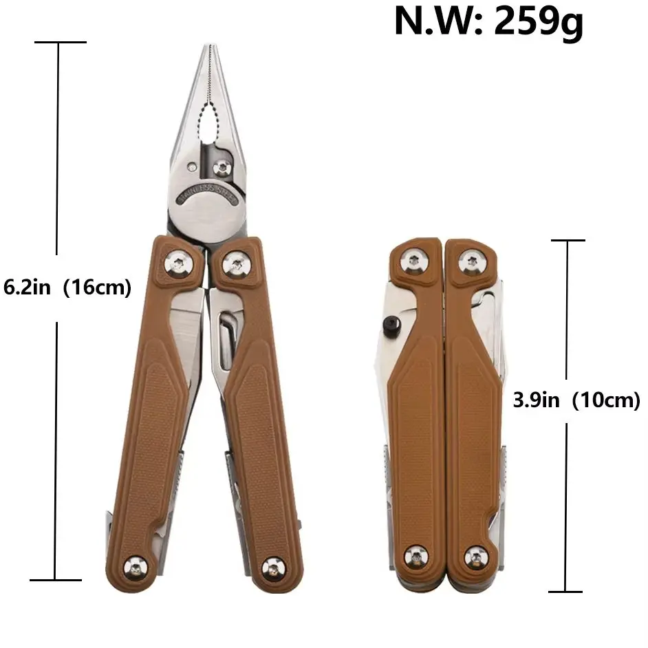 Daicamping DL7 Titanium Alloy G10 Stainless Handle Multi-tool Folding Camping Knife EDC Multitools Combination Multi Tools Plier