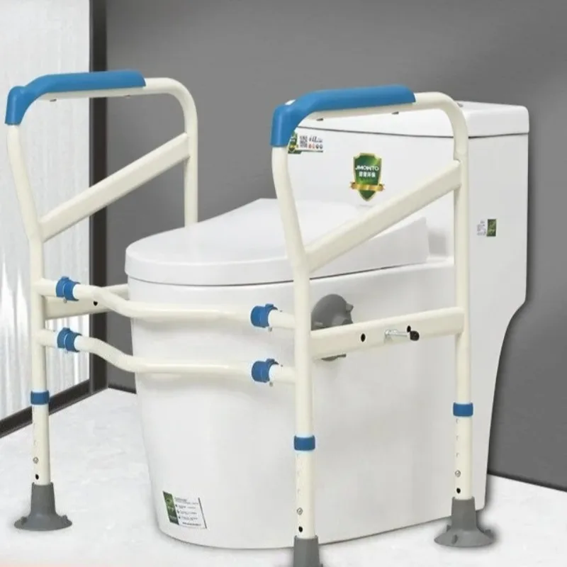 

Senior Toilet Assist Rail, No Drill Grab Bar for Bathroom, Foldable Support Frame, Anti-Slip Bidet Seat Handle for Elderly