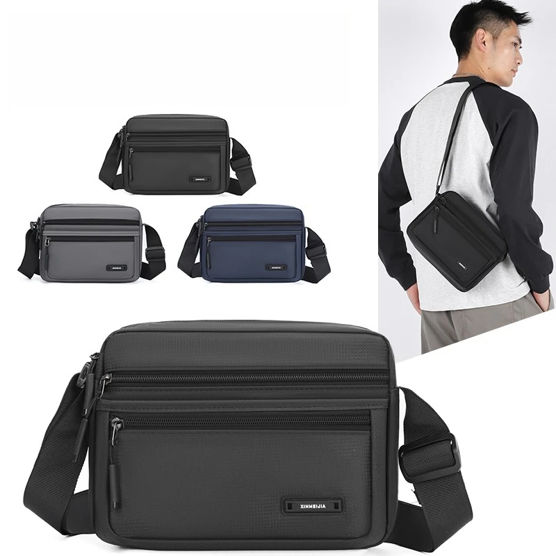 New Fashion Men's Crossbody Bag – Big Capacity Nylon Shoulder Bag with Multiple Pockets for Work & Travel