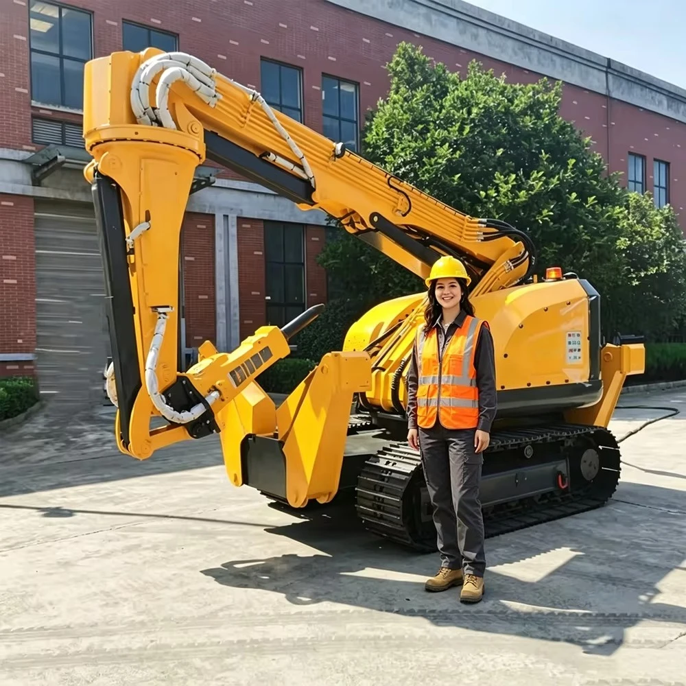 Small Crawler Concrete Breaker Robot Remote Controlled Machine for Indoor Renovation and Structural Demolition