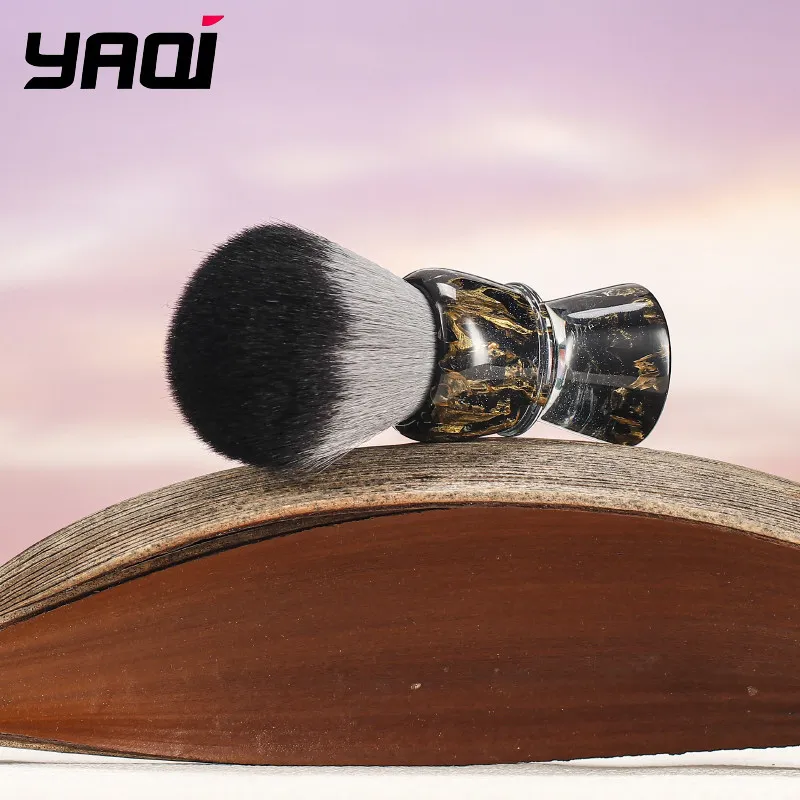 2026 Shaving Brush YAQI ROCKS 28mm Synthetic Hair Resin Handle Men Comfortable Wet Shaving Brush