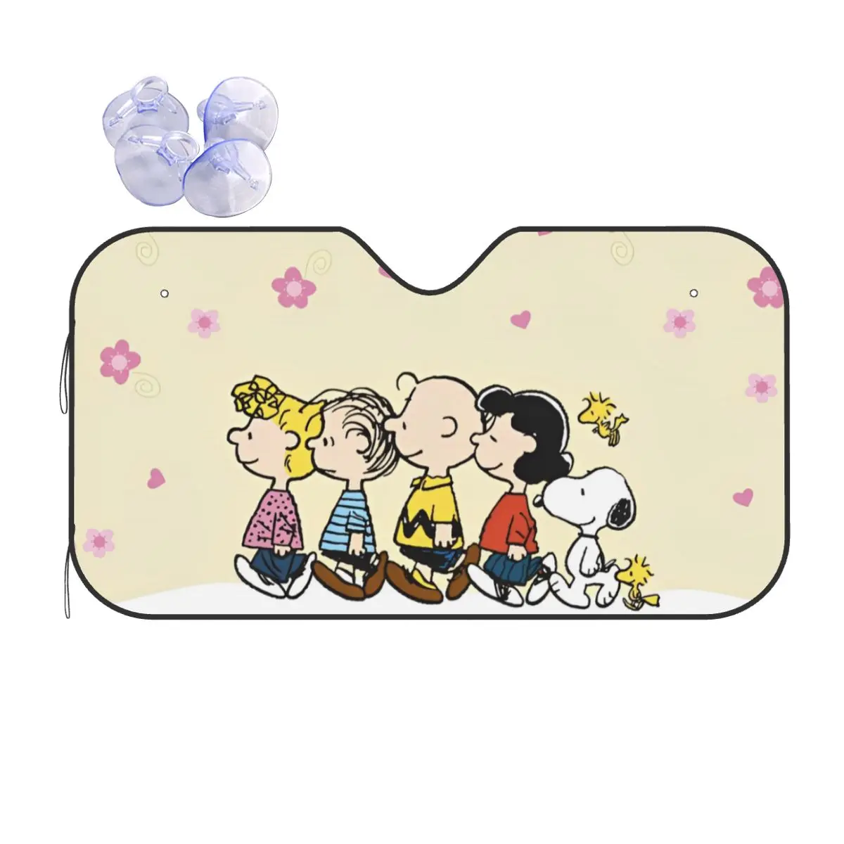 Snoopys Snoopyesd Novelty Sunshade Windscreen 76x140cm Aluminium Foil Car Sunshade Sun Shade Protect