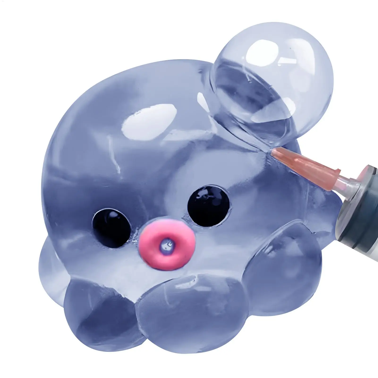 Zabawka antystresowa w kształcie ośmiornicy, gumowa, przezroczysta, kryształowa, do ściskania, relaksująca dłonie, domowa gra z fryzurą ośmiornicy z bąbelkami dla dzieci i dorosłych, zabawka do ściskania.