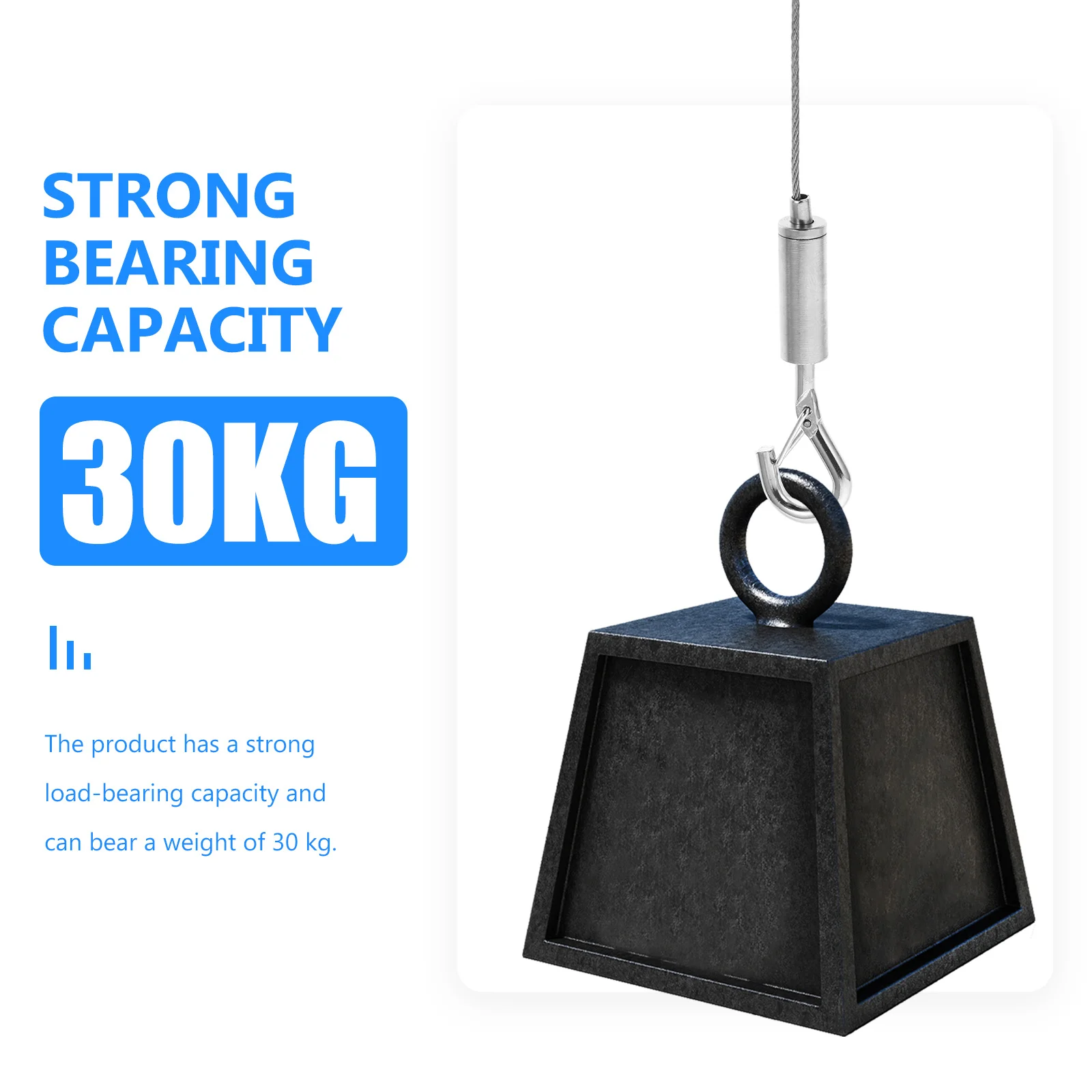 

1pc Stainless Steel Wire Rope Lamp Hanging Cable 30Kg Load Rust Proof Durable For Photo Wall Rack Led Light Mounting Hardware