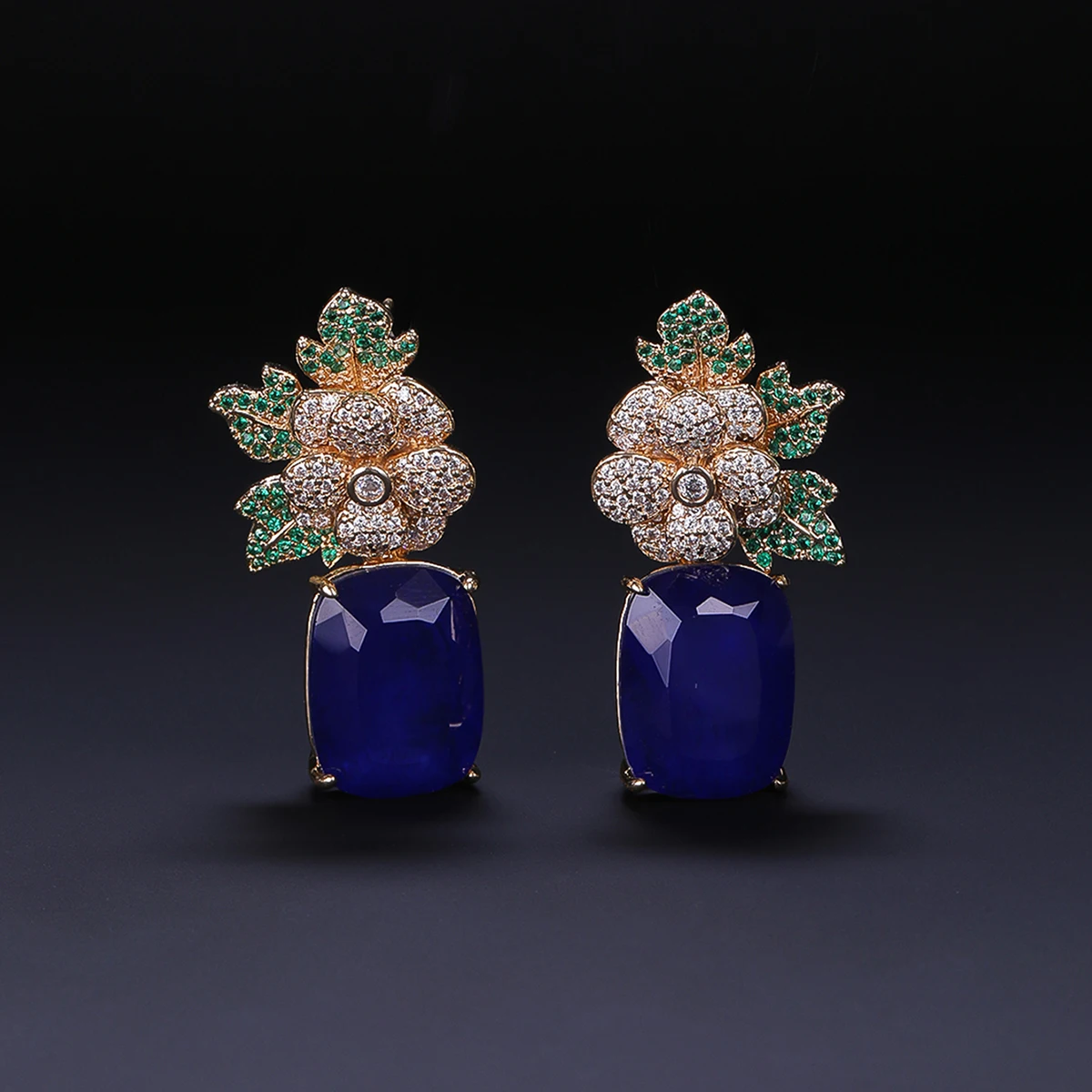 

Fashion High Quality Cubic Zircon Flower Earrings Wedding Bridal Dinner Party Dress Accessories CE12313