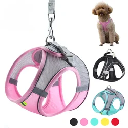 Puppy Harness Set Dog Accessories Adjustable Pet Vest Dogs French Bulldog Chihuahua Small Dog Collar Supplies Products Home