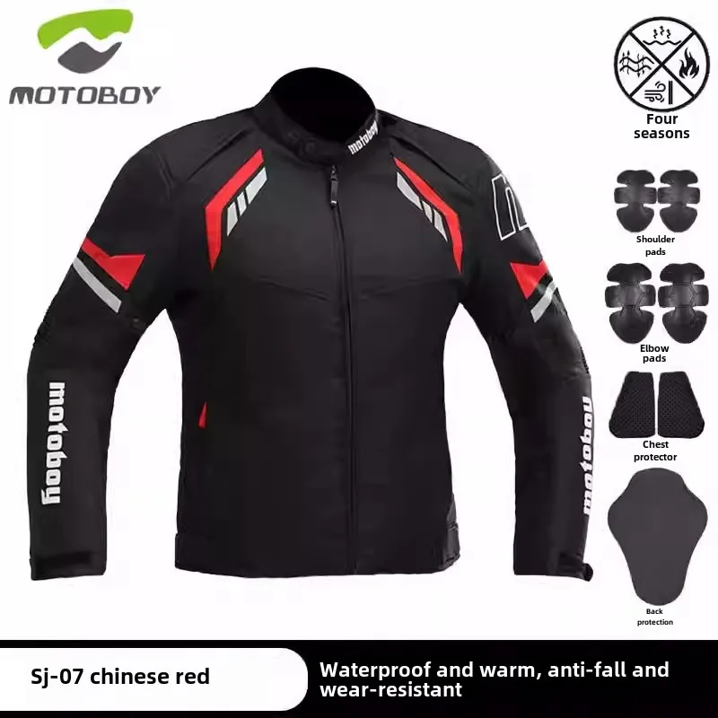 Motoboy Motorcycle Winter Riding Clothes for Men Windproof Warm Leisure Jacket and Pants Motorcycle Winter Clothes