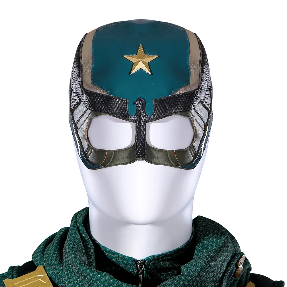 The Boys Season 3 Soldier Boy Cosplay Costume Adult Men Leather Green Superhero Battle Suit Outfit Halloween Role Play Costumes