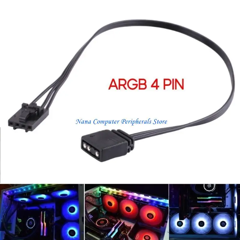 

F68C Premium-5V 4PIN Разъем для RGB к стандартному ARGB 4PIN 5V 4-дюймовый адаптер