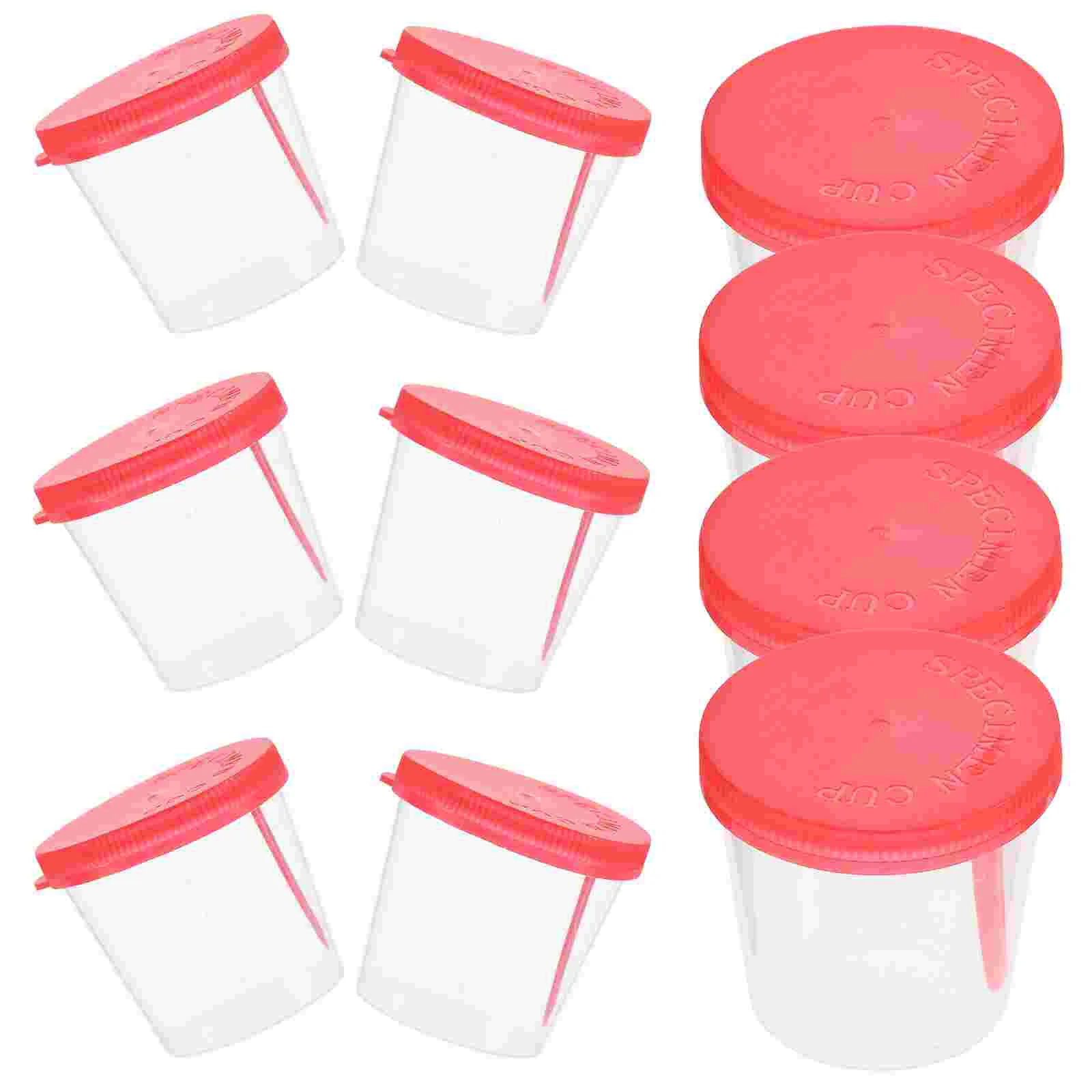 10 Pcs Urine Cups for Women Sample Measuring Fecal The Drinking Plastic Collection