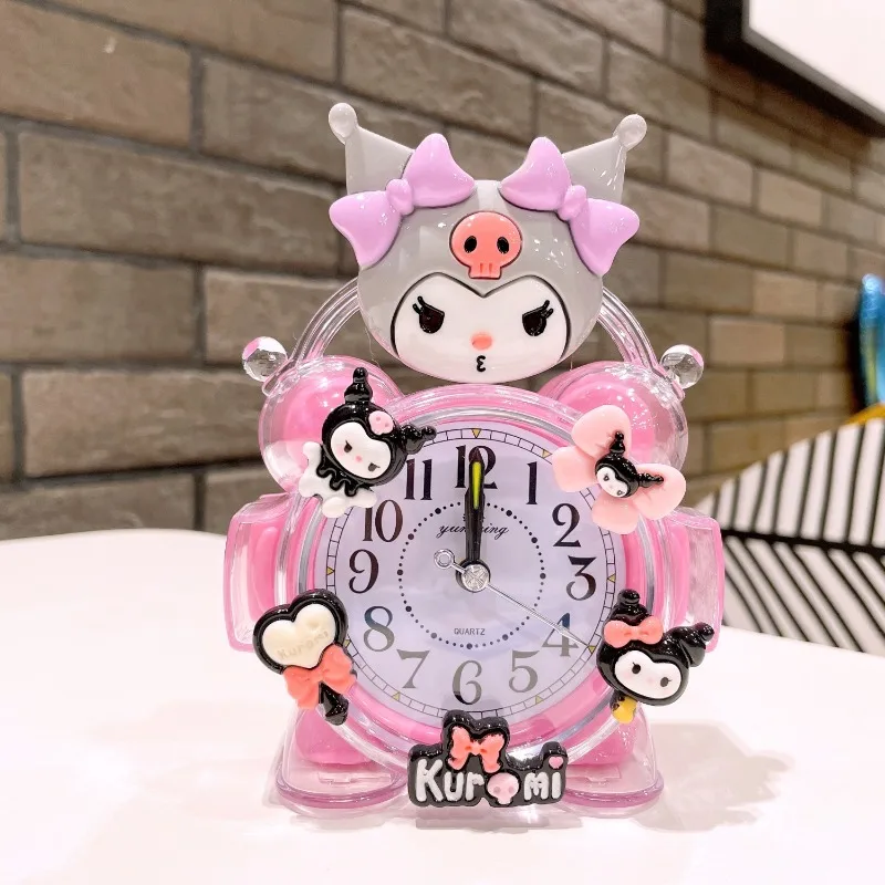 Lotso Aisha Hello Kitty Cinnamoroll Kuromi My melody Kawaii Alarm Clock Children's Wake-up Artifact Desktop Small Clock Gift