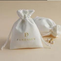 White Suede Gift Bags 3x4inch 3.5x4.7inch 4x6inch 4.7x6inch Jewelry Dust Sack Makeup Watch Flannel Drawstring Pouches