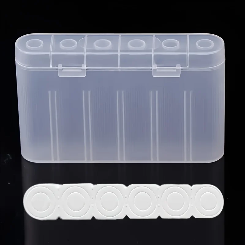 1/2/4/6 PCS Battery Storage Box, Holds 6pcs 18650 Batteries with Protective Pads, Sturdy & Portable Case, Batteries Not Included