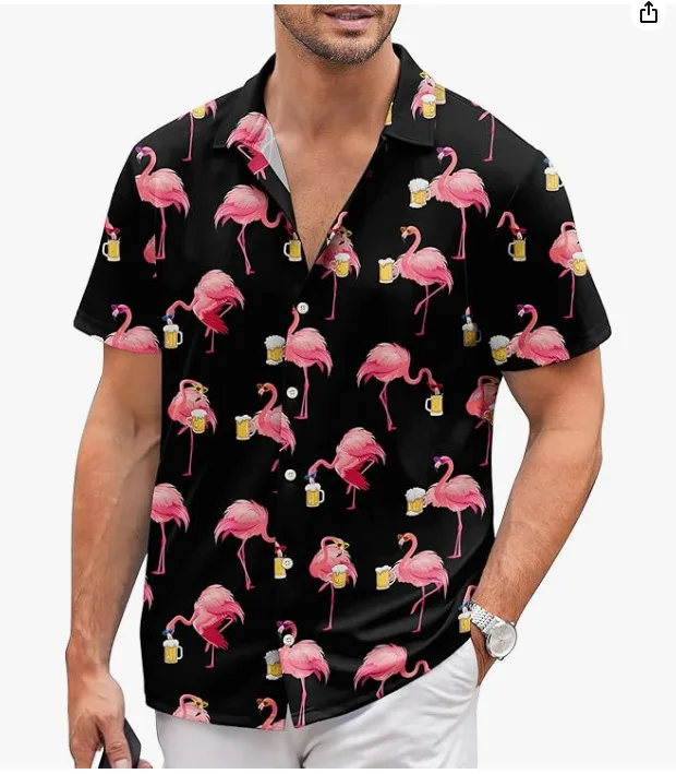 

2025 Men's Short Sleeve Golf High-quality Elastic Breathable Quick-drying 3D Digital Print Graffiti Men's Short Sleeve Shirt