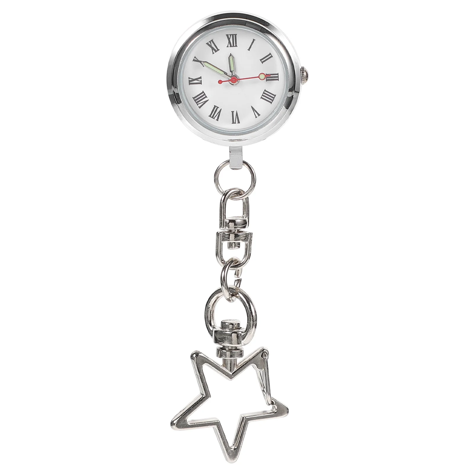 Orologio da tasca per infermiera in lega, pratico e leggero, con clip per spilla da appendere, durevole orologio da taschino per infermiera