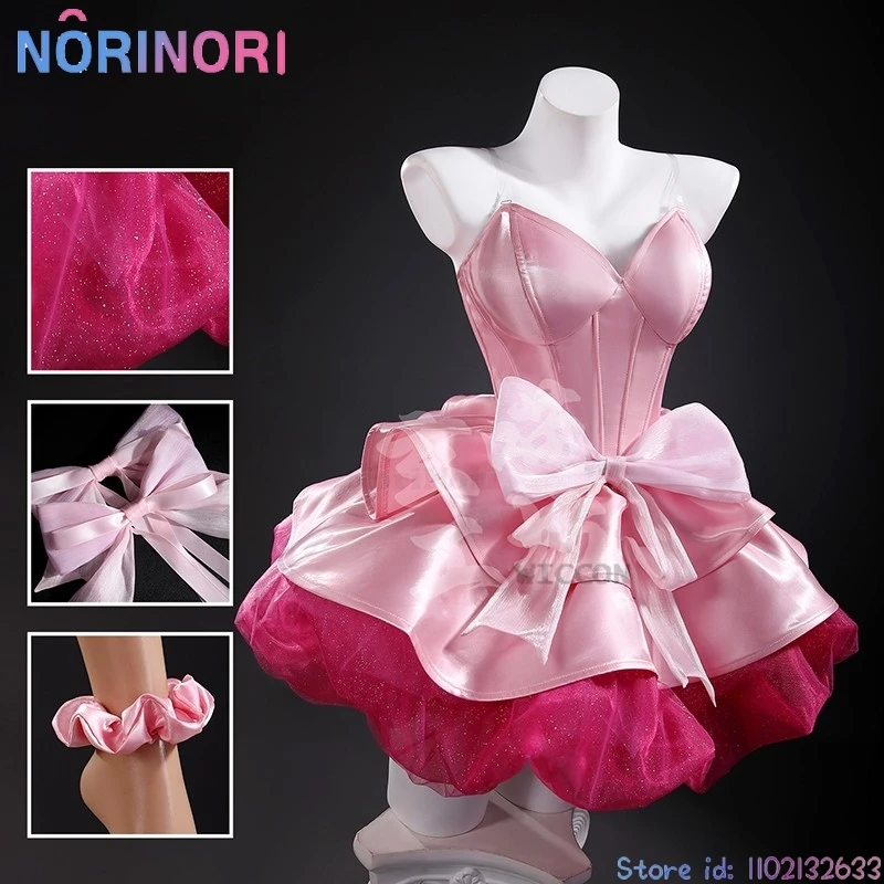 Nuevo Diseño Alien Stage Mizi Cosplay Vestido Corsé Rosa con Varillas Disfraz de Zombi para Escenario Peluca Lolita con Brillo y Auriculares