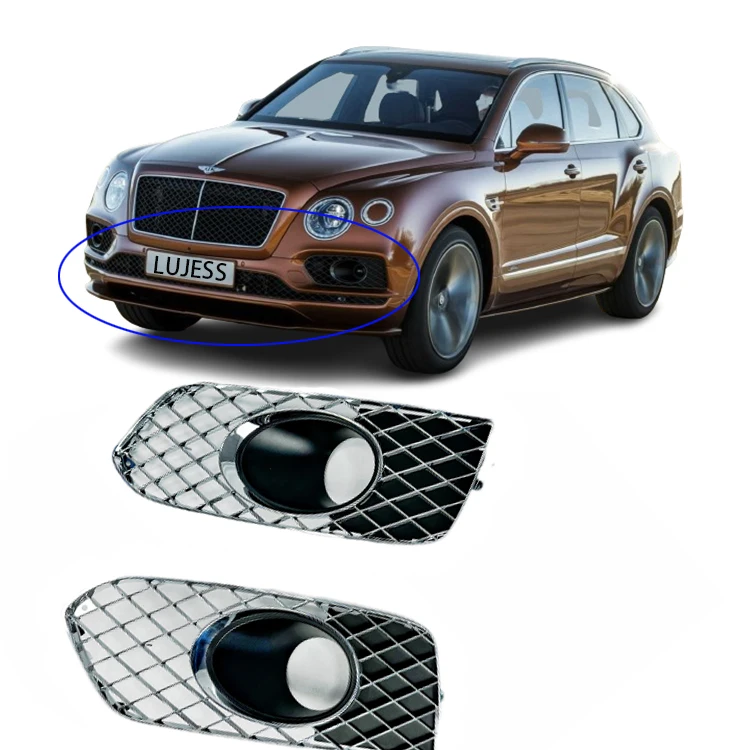 

OEM 36A807345E 36A807346E Car Front Bumper Grille Side Mesh Grille Strip With ACC for Bentley Bentayga 2016 2017 2018 2019
