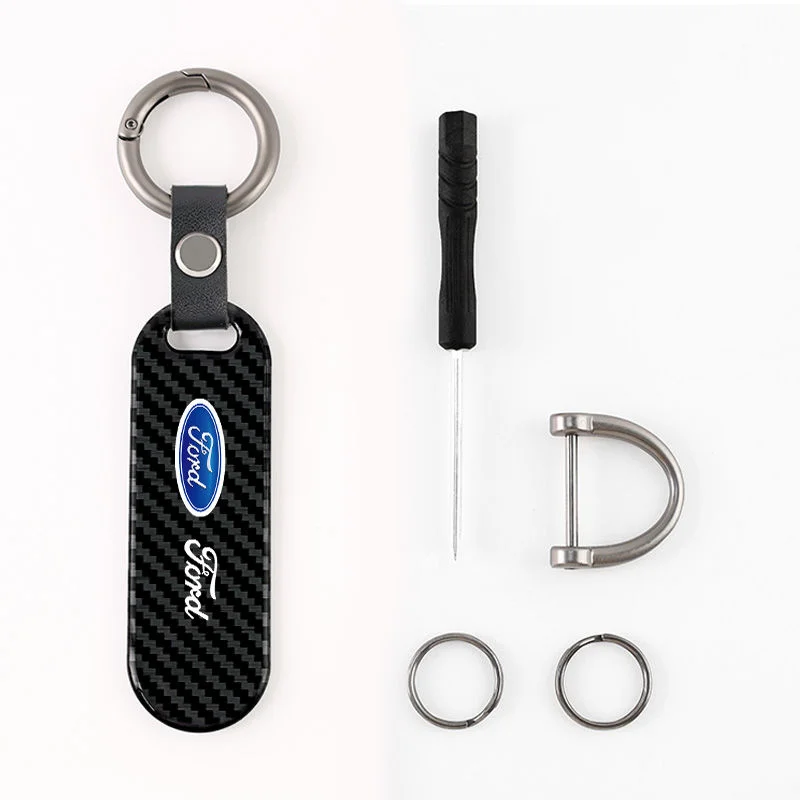 Leather Car Stlying Key Chain Anti-loss Keychain Keyring For Ford Ranger S-Max Focus Galaxy Mondeo Transit Tourneo Custom Ranger