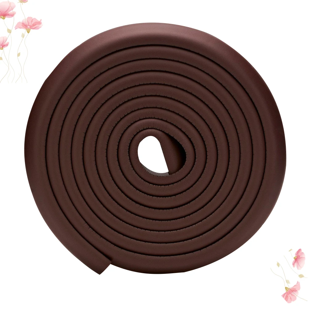 

6 Meters Baby Anti Collision Strips Durable Nbr Wall Bumper Protection Belts For Home Corner Cabinet Sofa Table Bedside Brown