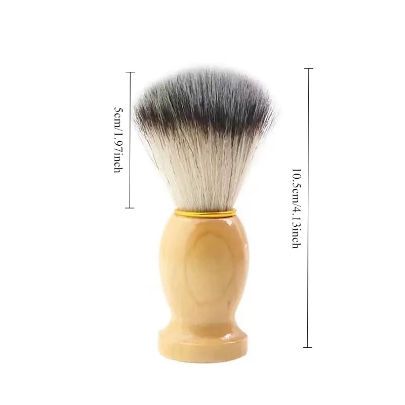 Bart-Rasiercremeschale, Rasierseifenbecher für Männer mit Rasierschaumbürste, Rasierschale aus Holz