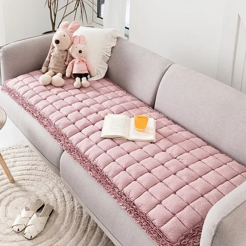 New Pure Cotton Sofa Cushion Hot Selling All-season Universal Anti-skid Pad Thick Mantou Mat for Window Mat Bedside Couch