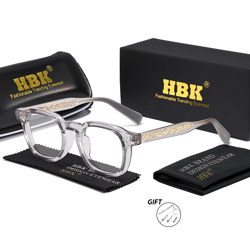 HBK Versatile Men's Prescription Glasses Temple Tips Design Customized Optical Frames Women's Daily Decoration Luxury Eyewear