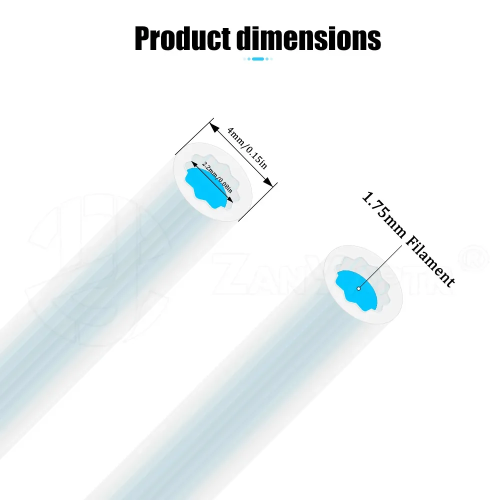 Multi Color Star Profile PTFE Tube White Grey Purple Blue Star PTFE Tubing Wear Resistant Anti-Corrosion High Lubrication